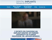 Tablet Screenshot of gainesvilledentalimplants.com